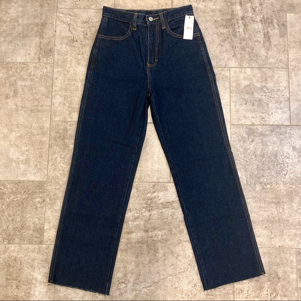 NWT Brandy Melville Dark Wash Millie Jeans - Picture 3 of 8